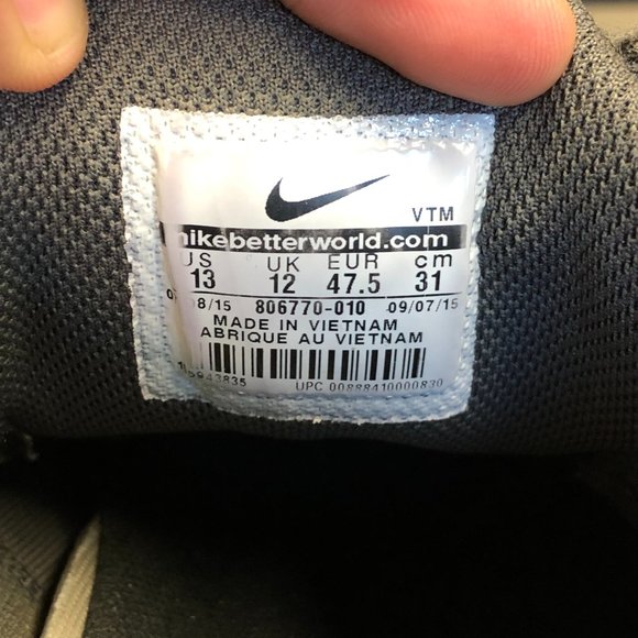 ~Used W/O Box! Men's Nike Air Max Excellerate 4 Running Black Grey Size 13 - Picture 6 of 6